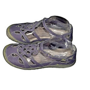 JBU by Jambu Womens Sz 7.5M Sport Sydney Sandals Memory Foam Faux Leather Blue